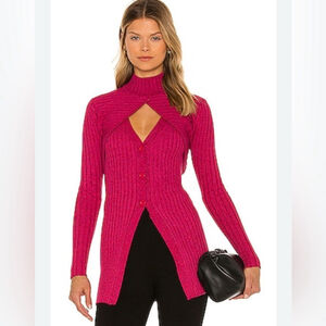 Ronny Kobo Collection Garner Knit Sweater, Fuschia